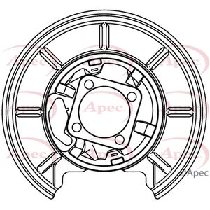 Apec Brake Disc Splash Panel Rear Left ASG1165