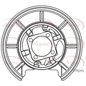 Apec Brake Disc Splash Panel Rear Right ASG1166