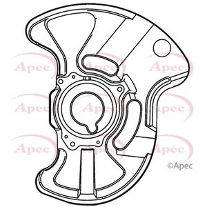 Apec Brake Disc Splash Panel Front Left ASG1167