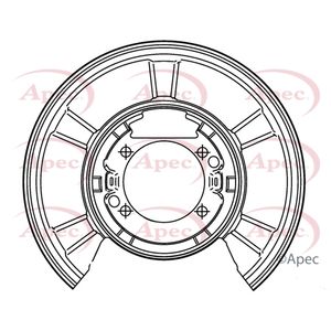 Apec Brake Disc Splash Panel Rear ASG1177