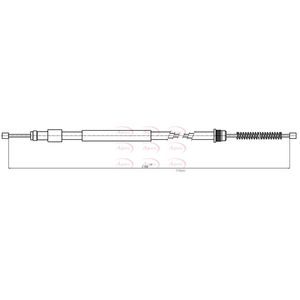 Apec Handbrake Cable Rear Left or Right CAB1001