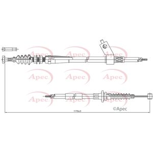 Apec Handbrake Cable Rear Right CAB1002