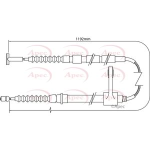 Apec Handbrake Cable Rear Right CAB1005