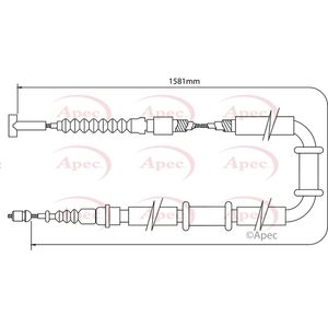 Apec Handbrake Cable Rear Left or Right CAB1007