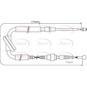 Apec Handbrake Cable Rear Right CAB1012