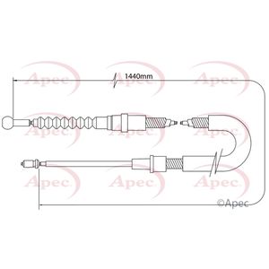 Apec Handbrake Cable CAB1014