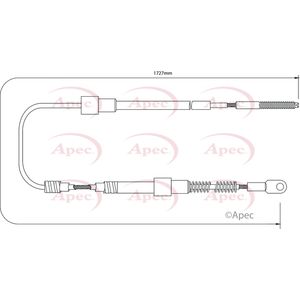 Apec Handbrake Cable Rear Left or Right CAB1020