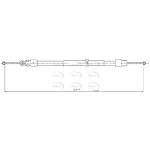 Apec Handbrake Cable Rear Left or Right CAB1028