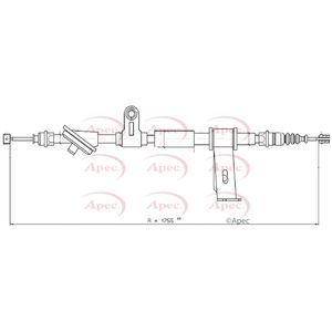 Apec Handbrake Cable Rear Left CAB1031