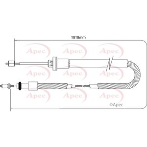 Apec Handbrake Cable Front CAB1032