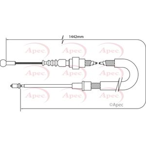 Apec Handbrake Cable Rear Left or Right CAB1040