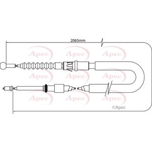 Apec Handbrake Cable Rear Right CAB1047