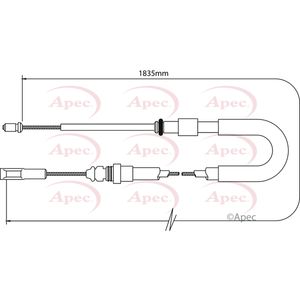 Apec Handbrake Cable Front Left or Right CAB1052