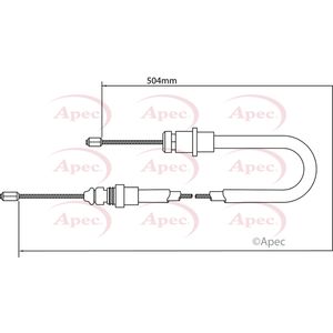 Apec Handbrake Cable Front CAB1058