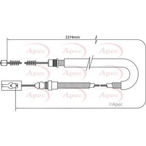 Apec Handbrake Cable CAB1059
