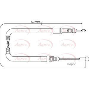 Apec Handbrake Cable Rear Left or Right CAB1062