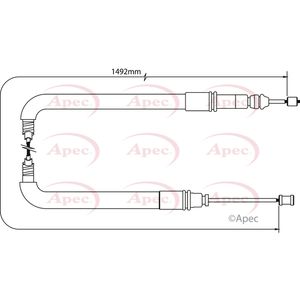 Apec Handbrake Cable Rear Left or Right CAB1063