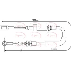 Apec Handbrake Cable Front CAB1068