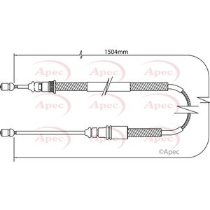 Apec Handbrake Cable Rear Left or Right CAB1073