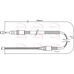 Apec Handbrake Cable Rear Left or Right CAB1074
