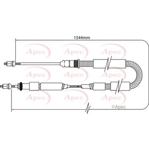 Apec Handbrake Cable Rear Right CAB1077