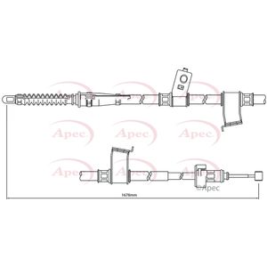 Apec Handbrake Cable Rear Left CAB1079