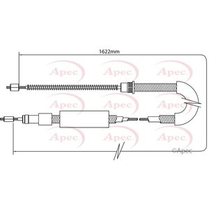 Apec Handbrake Cable Rear Left or Right CAB1087