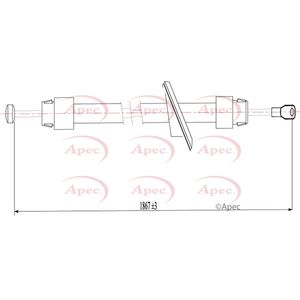 Apec Handbrake Cable Front CAB1088