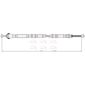 Apec Handbrake Cable Rear Left CAB1089