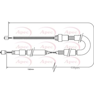 Apec Handbrake Cable Rear Left CAB1090