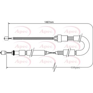 Apec Handbrake Cable Rear Left or Right CAB1091