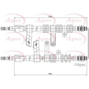 Apec Handbrake Cable Rear Left or Right CAB1092