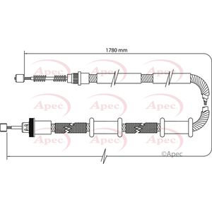 Apec Handbrake Cable Rear Right CAB1102