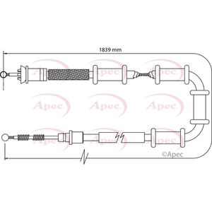 Apec Handbrake Cable Rear Left or Right CAB1103