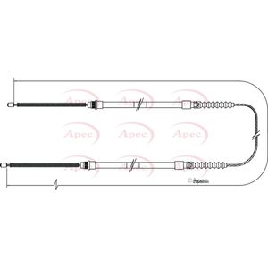 Apec Handbrake Cable Rear Left or Right CAB1105