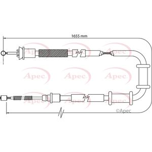 Apec Handbrake Cable Rear Right CAB1109