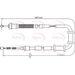 Apec Handbrake Cable Rear Right CAB1110