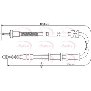 Apec Handbrake Cable Rear Left CAB1111