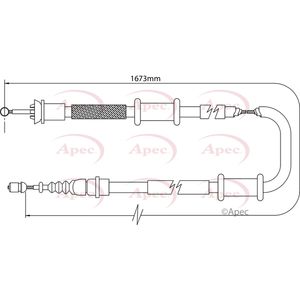 Apec Handbrake Cable Rear Right CAB1112