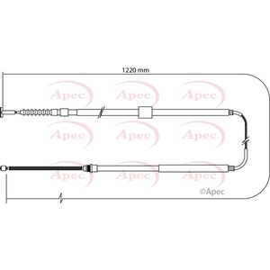 Apec Handbrake Cable Rear Right CAB1114