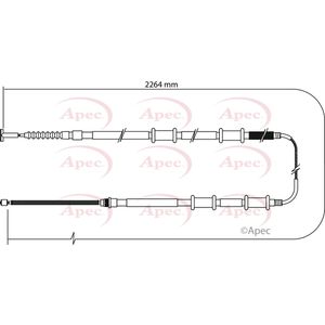 Apec Handbrake Cable Rear Left CAB1115