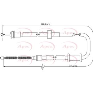 Apec Handbrake Cable Rear Left CAB1116