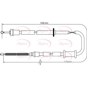 Apec Handbrake Cable Rear Right CAB1117