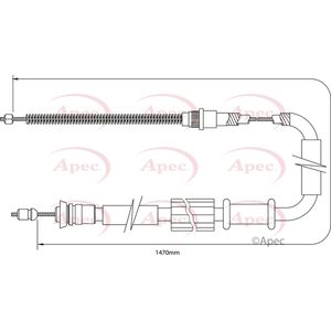 Apec Handbrake Cable Rear Right CAB1119