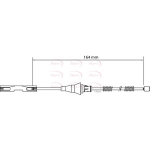 Apec Handbrake Cable Rear Left or Right CAB1124