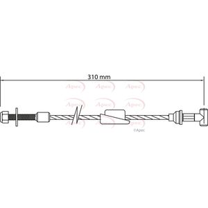 Apec Handbrake Cable Front CAB1127