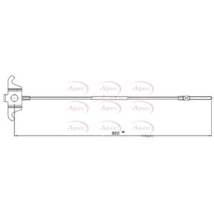Apec Handbrake Cable Front CAB1128