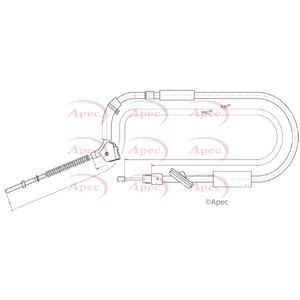 Apec Handbrake Cable Front CAB1129