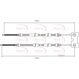 Apec Handbrake Cable Rear Left or Right CAB1132