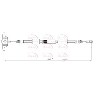 Apec Handbrake Cable Front Centre CAB1135